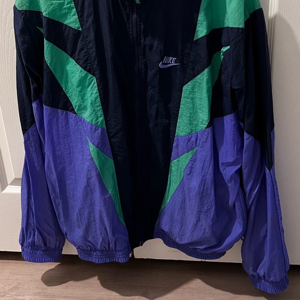 Nike Green and Purple Windbreaker